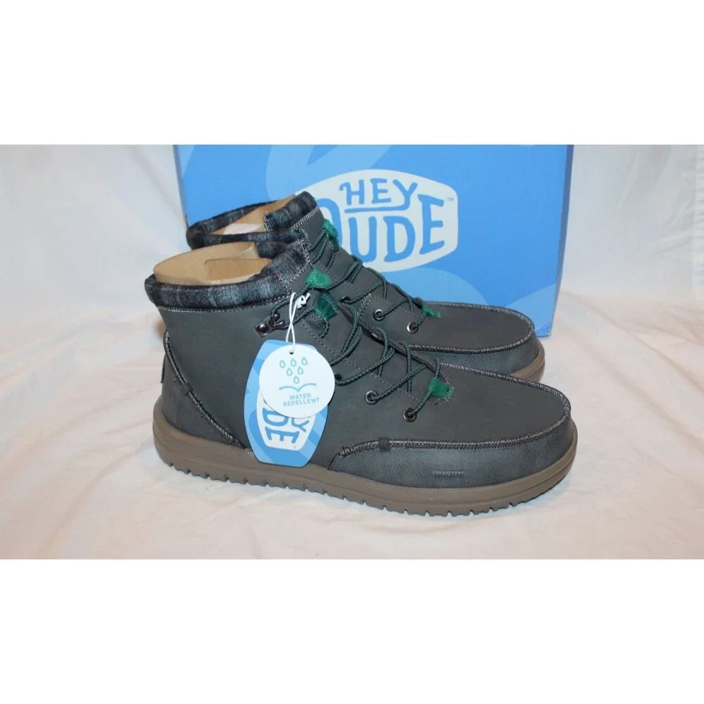 Hey Dude Men's Bradley Classic Chukka Style Boots Size 15 Shoes Charcoal Gray